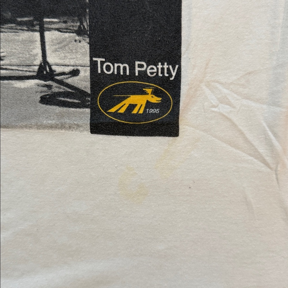 Tom Petty 1995 Vintage Shirt - White - Size Medium Dogs With Wings Tour - Picture 3 of 5
